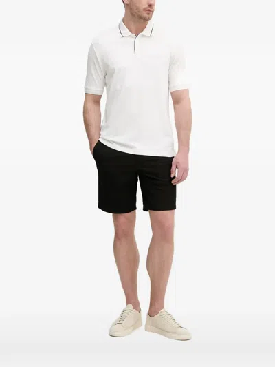 Armani Exchange Logo-plaque Chino Shorts In Black