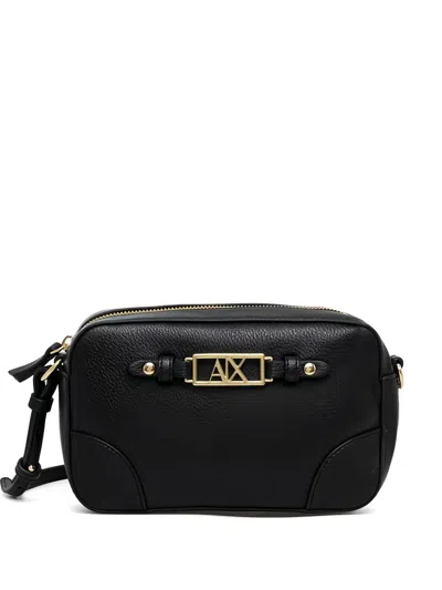 Armani Exchange Logo-plaque Cross Body Bag In Black