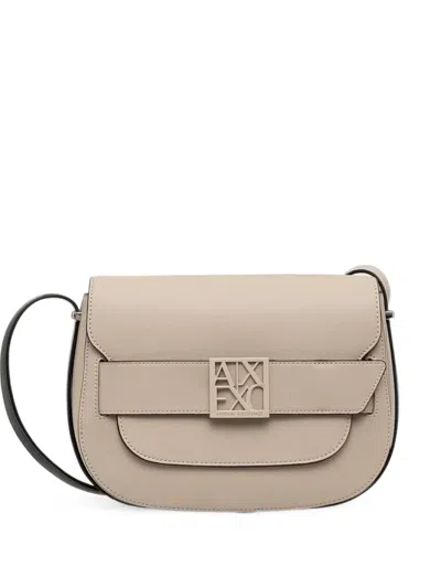 Armani Exchange Logo-plaque Cross Body Bag In Brown