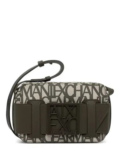 Armani Exchange Logo-plaque Cross Body Bag In Neutral
