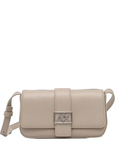 Armani Exchange Logo-plaque Cross Body Bag In Neutral