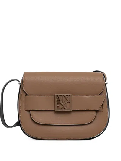 Armani Exchange Logo-plaque Cross Body Bag In Pink