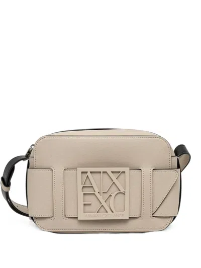Armani Exchange Logo-plaque Cross Body Bag In Purple