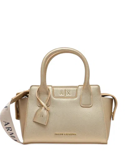 Armani Exchange Logo-plaque Cross-body Bag In Brown