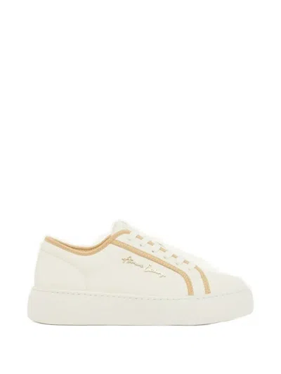 Armani Exchange Logo-plaque Lace-up Sneakers In Multi
