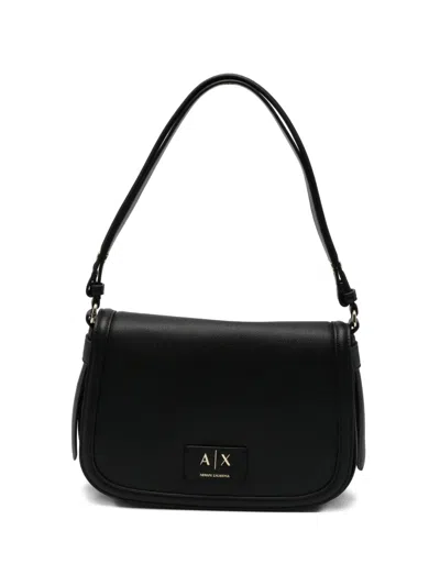 Armani Exchange Logo-plaque Leather Shoulder Bag In Pink