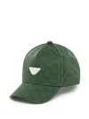Armani Exchange Logo-plaque Patterned Hat In Green