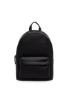 Armani Exchange Logo-plaque Pebbled Backpack In Black