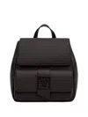 Armani Exchange Logo-plaque Pebbled Backpack In Pink