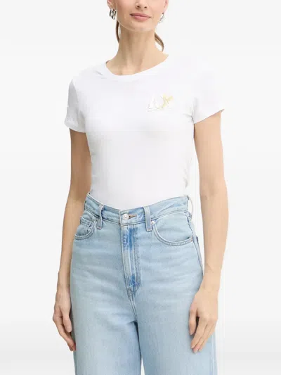 Armani Exchange Logo-plaque Short-sleeve T-shirt In White