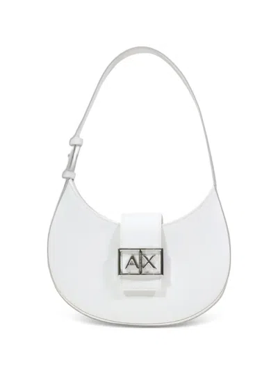 Armani Exchange Schultertasche Mit Logo-schild In White