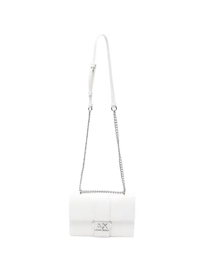 Armani Exchange Logo-plaque Shoulder Bag In White