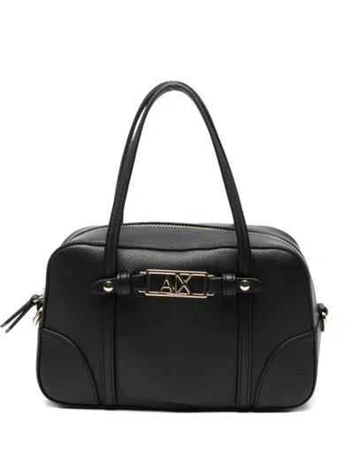 Armani Exchange Logo-plaque Tote Bag In Black