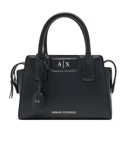 Armani Exchange Logo-plaque Tote Bag In Purple