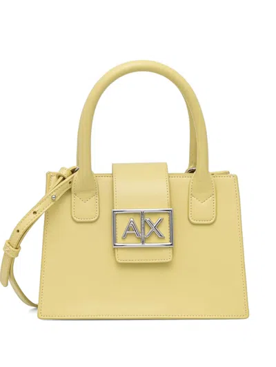 Armani Exchange Logo-plaque Tote Bag In Yellow
