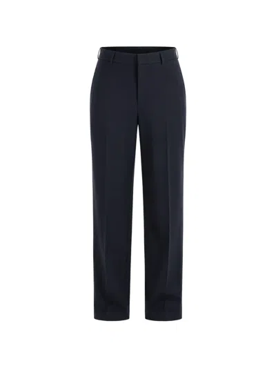 Armani Exchange Logo-plaque Trousers In Black