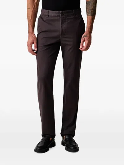Armani Exchange Logo-plaque Trousers In Brown