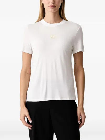 Armani Exchange Logo-plaque T-shirt In Yellow