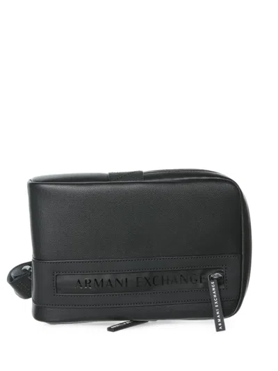 Armani Exchange Logo-print Backpack In Black