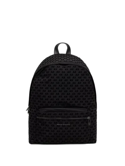 Armani Exchange Logo-print Backpack In Blue