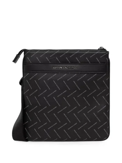 Armani Exchange Logo-print Belt Bag In Black
