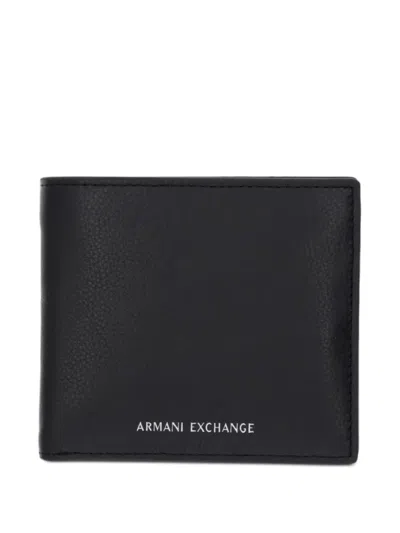 Armani Exchange Portemonnaie Mit Logo-print In Black