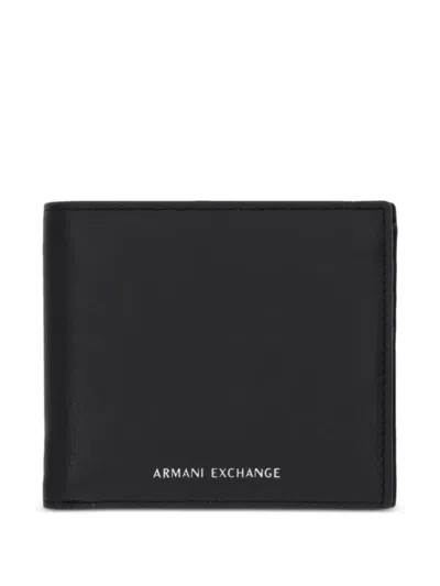 Armani Exchange Portemonnaie Mit Logo-print In Black