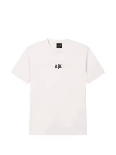 Armani Exchange Logo-print Crew-neck T-shirt In White