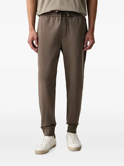 Armani Exchange Logo-print Drawstring Track Pants In Brown