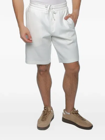 Armani Exchange Logo-print Drawstring Track Shorts In White