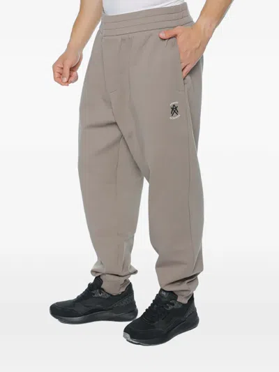 Armani Exchange Logo-print Elasticated-waist Track Pants In Gray