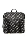 Armani Exchange Logo-print Foldover Backpack In Black