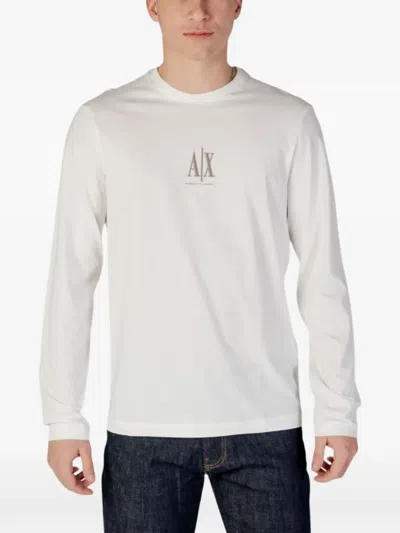 Armani Exchange Logo-print Long-sleeve T-shirt In Multi