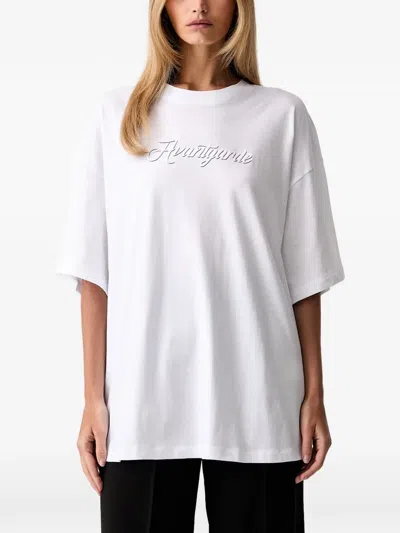 Armani Exchange Logo-print Oversized T-shirt In White