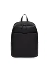 Armani Exchange Logo-print Pebbled Backpack In Black