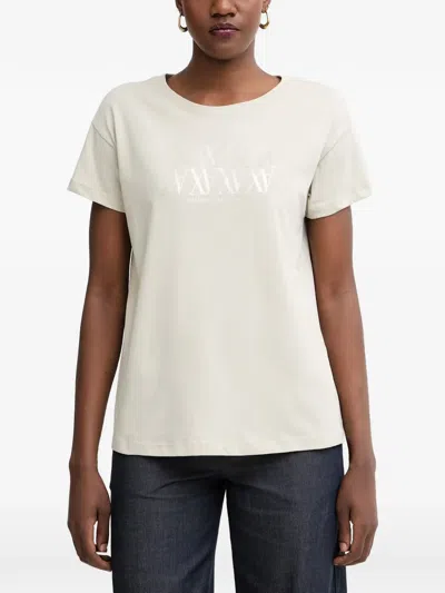 Armani Exchange Logo-print Short-sleeve T-shirt In White