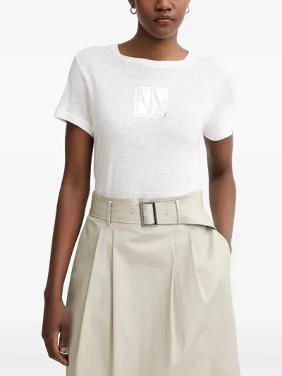 Armani Exchange Logo-print Short-sleeve T-shirt In 화이트