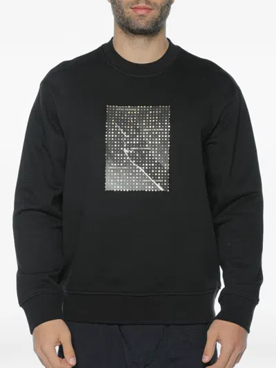 Armani Exchange Logo-print Sweatshirt In Black