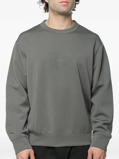 Armani Exchange Logo-print Sweatshirt In Brown