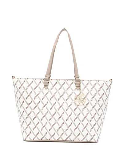 Armani Exchange Logo-print Tote Bag In Neutral