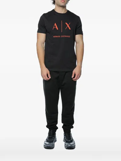 Armani Exchange Logo-print T-shirt In Black