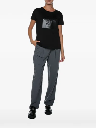 Armani Exchange Logo-print T-shirt In Black