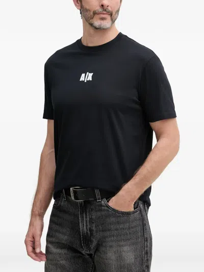 Armani Exchange Logo-print T-shirt In Black