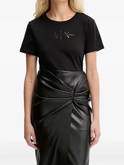 Armani Exchange Logo-print T-shirt In Black