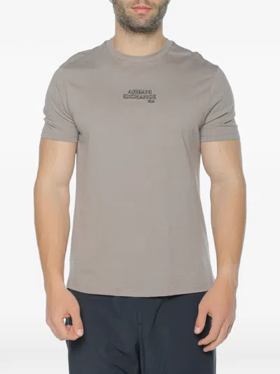 Armani Exchange Logo-print T-shirt In Gray