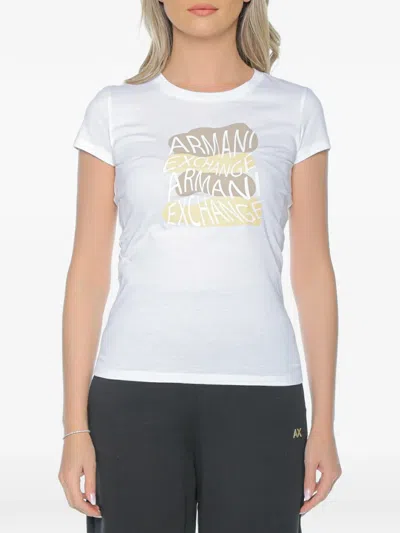 Armani Exchange Logo-print T-shirt In White