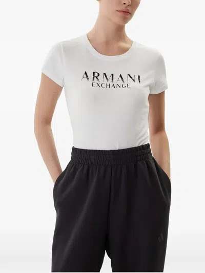 Armani Exchange Logo-print T-shirt In White