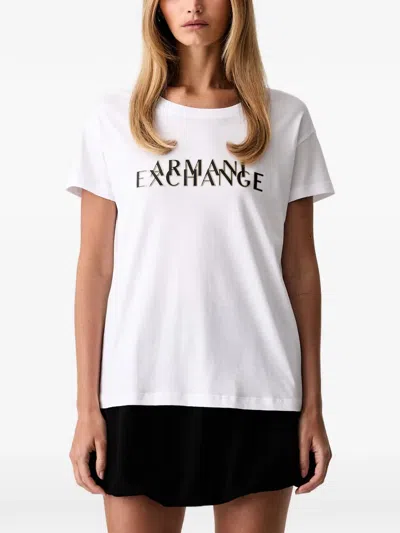 Armani Exchange Logo-print T-shirt In White