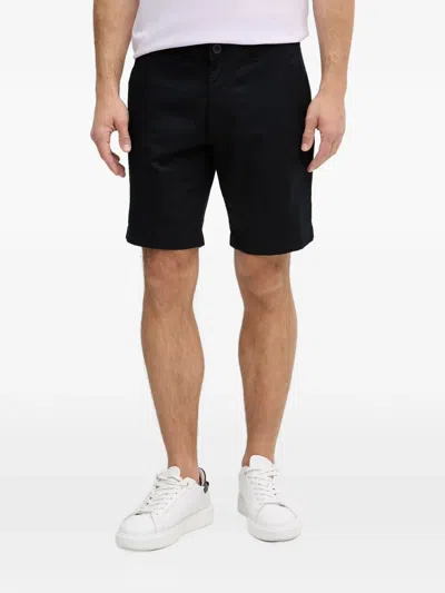 Armani Exchange Logo-tag Chino Shorts In Black
