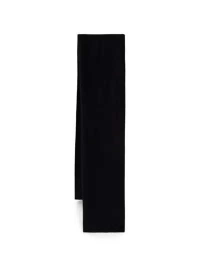 Armani Exchange Logo-tag Scarf In Black